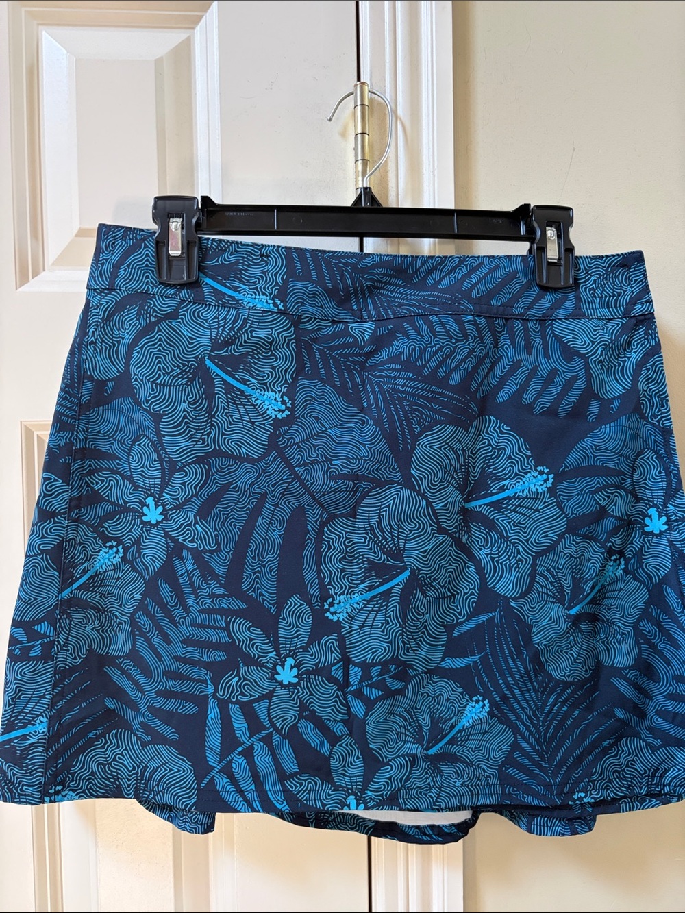 Ripskirt Hawaii Blue Tropical A-Line Skort